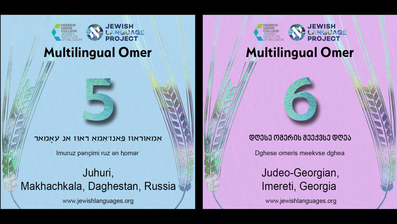 The HUC-JIR Jewish Language Project’s multilingual Omer counter highlights Jewish linguistic diversity by presenting each of the 49 days in a different language or dialect. (HUC-JIR)