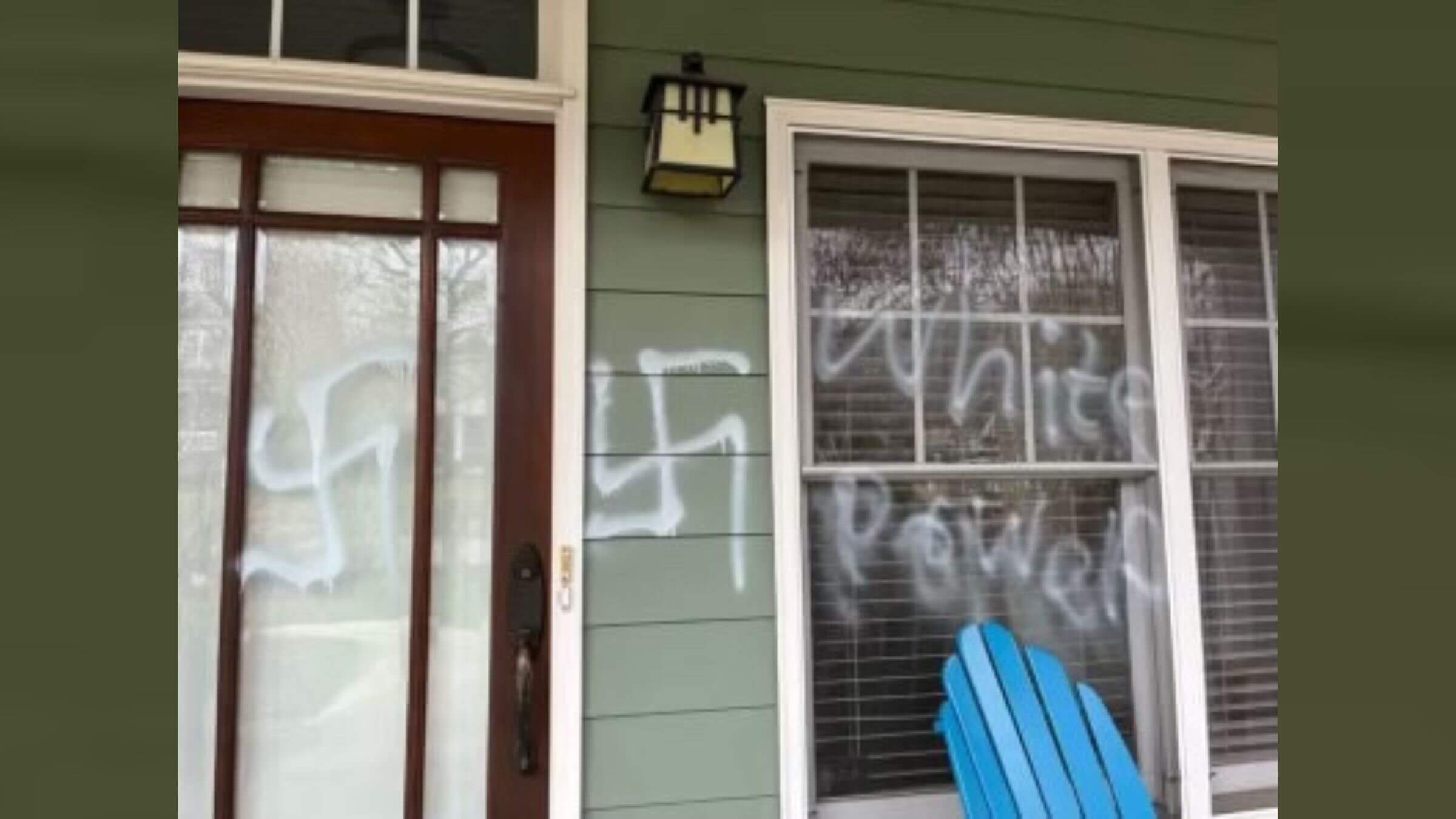 A Tennessee State University professor’s home was vandalized with white supremacist slogans and swastikas.