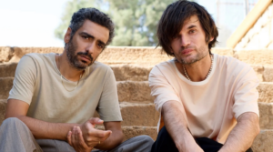 Dudu Tassa, left, shown with Jonny Greenwood. (Shin Katan)