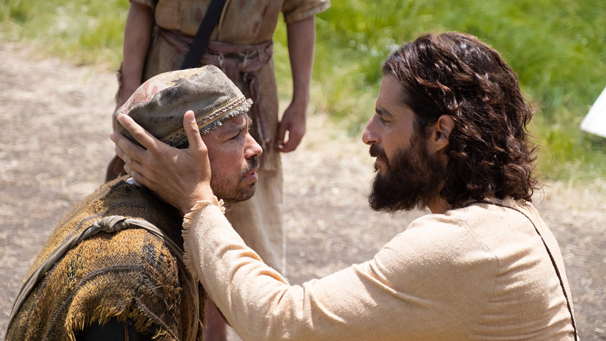 Jonathan Roumie, right, stars as Jesus in 'The Chosen,' available to stream on Peacock. (Courtesy)