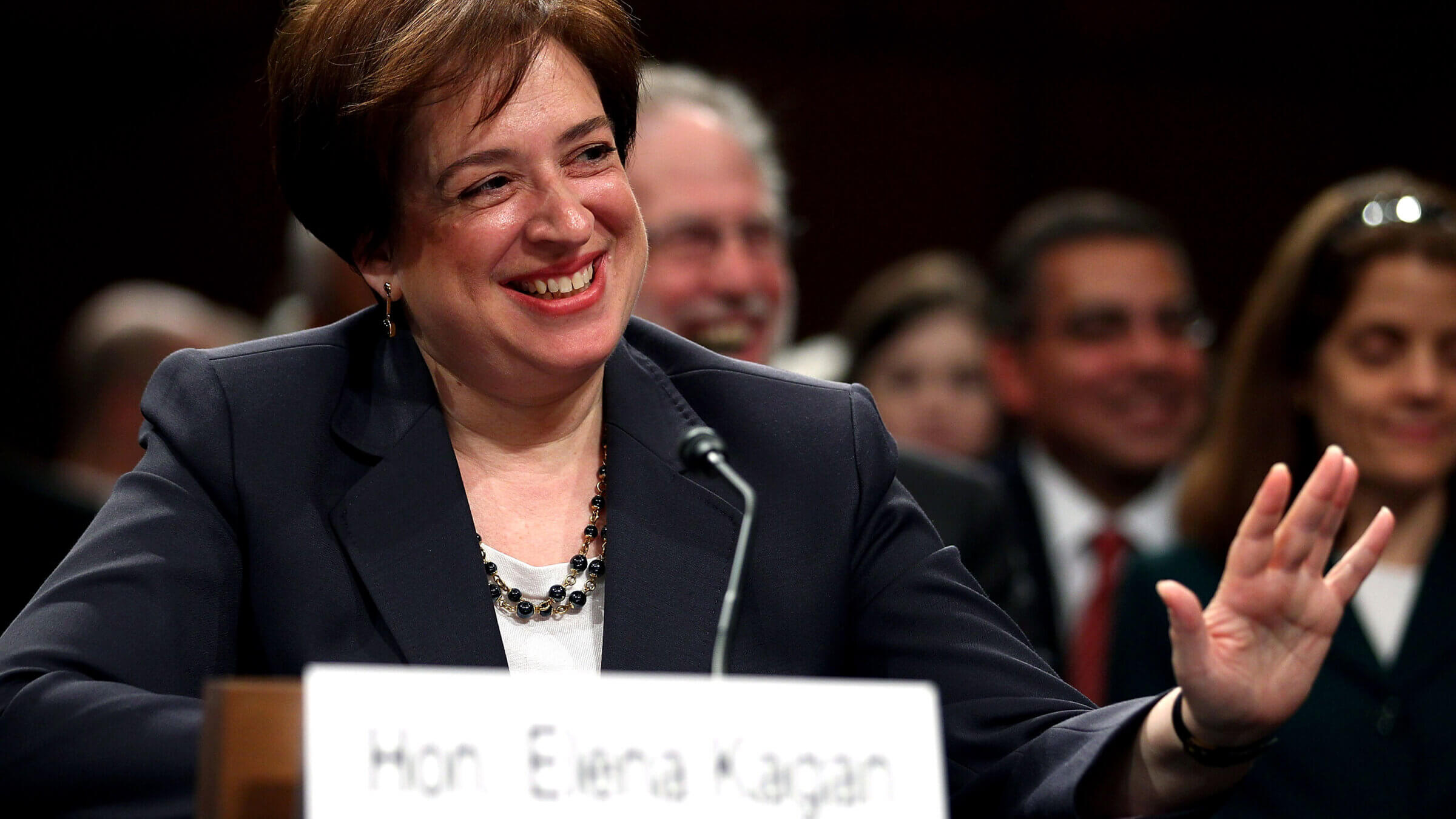 Elena Kagan at the 2010 Senate confirmation hearings for her nomination to the U.S. Supreme Court. 