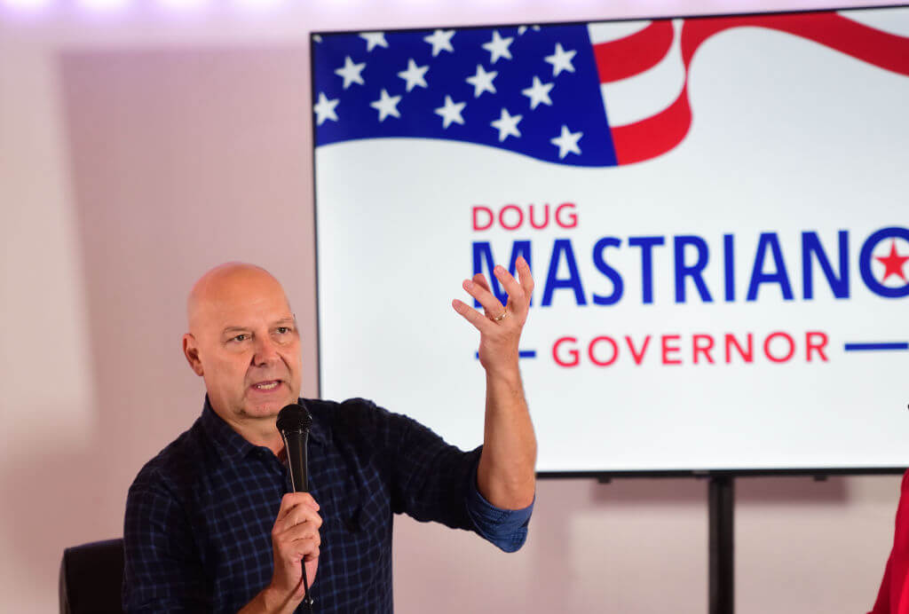 Republican candidate for Pennsylvania Gov. Doug Mastriano on Sept. 30, 2022. 
