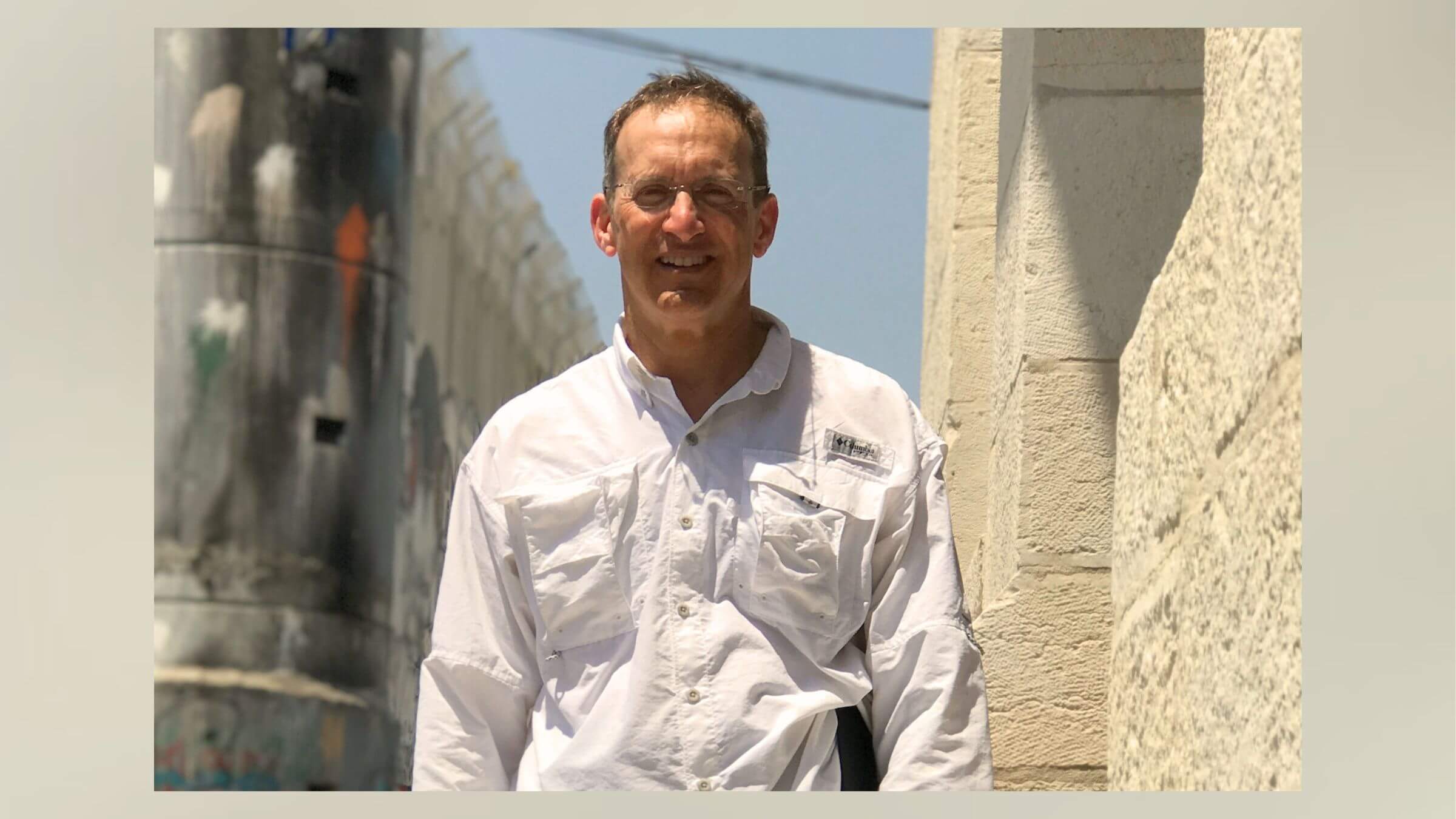 Dr. Steve Feldman, pictured on a trip to the West Bank. Feldman was denied payment from the state of Arkansas for refusing to sign a pledge promising not to boycott Israel. (Courtesy of Steve Feldman)