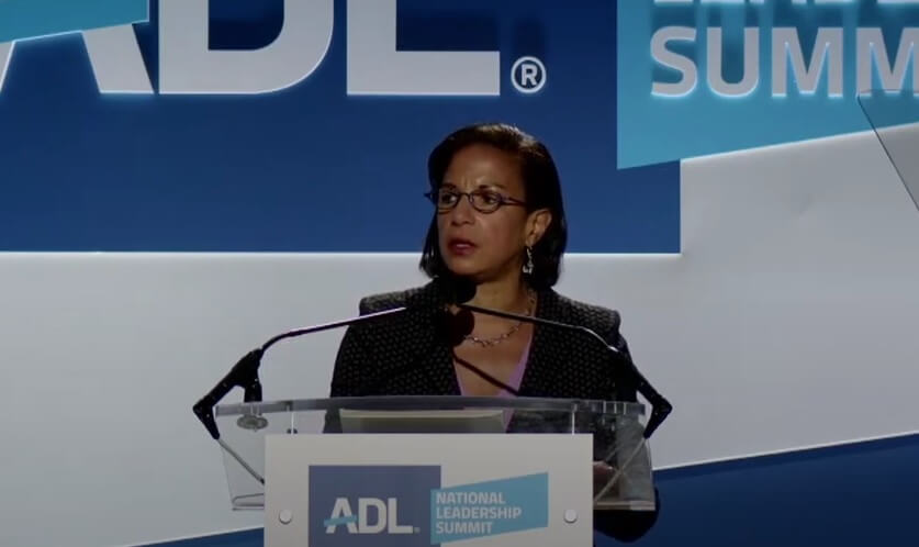 Susan Rice, President Joe Biden's outgoing domestic policy adviser, at the ADL’s leadership summit on May 1, 2023.