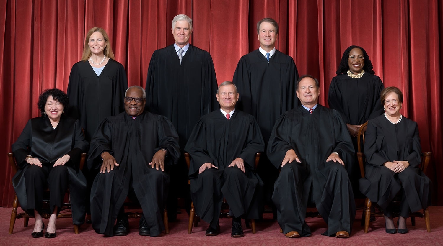 The Supreme Court as of June 30, 2022. (Fred Schilling, Collection of the Supreme Court of the United States)