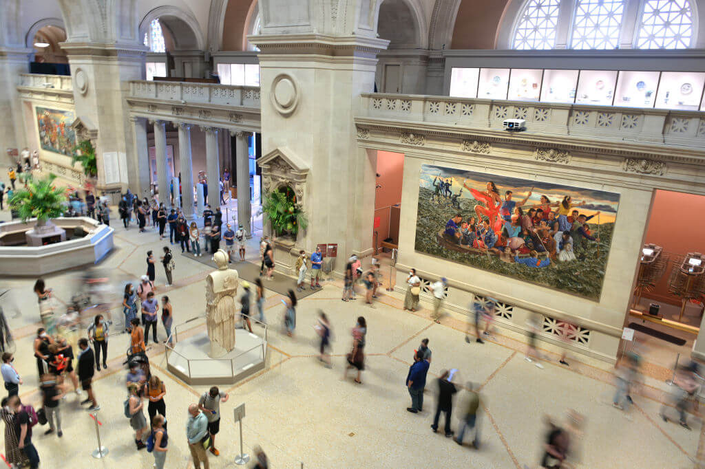 Visitors at The Metropolitan Museum of Art in New York City.
