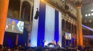 Vice President Kamala Harris speaks at an event celebrating Israel's 75th birthday on June 6, 2023. 