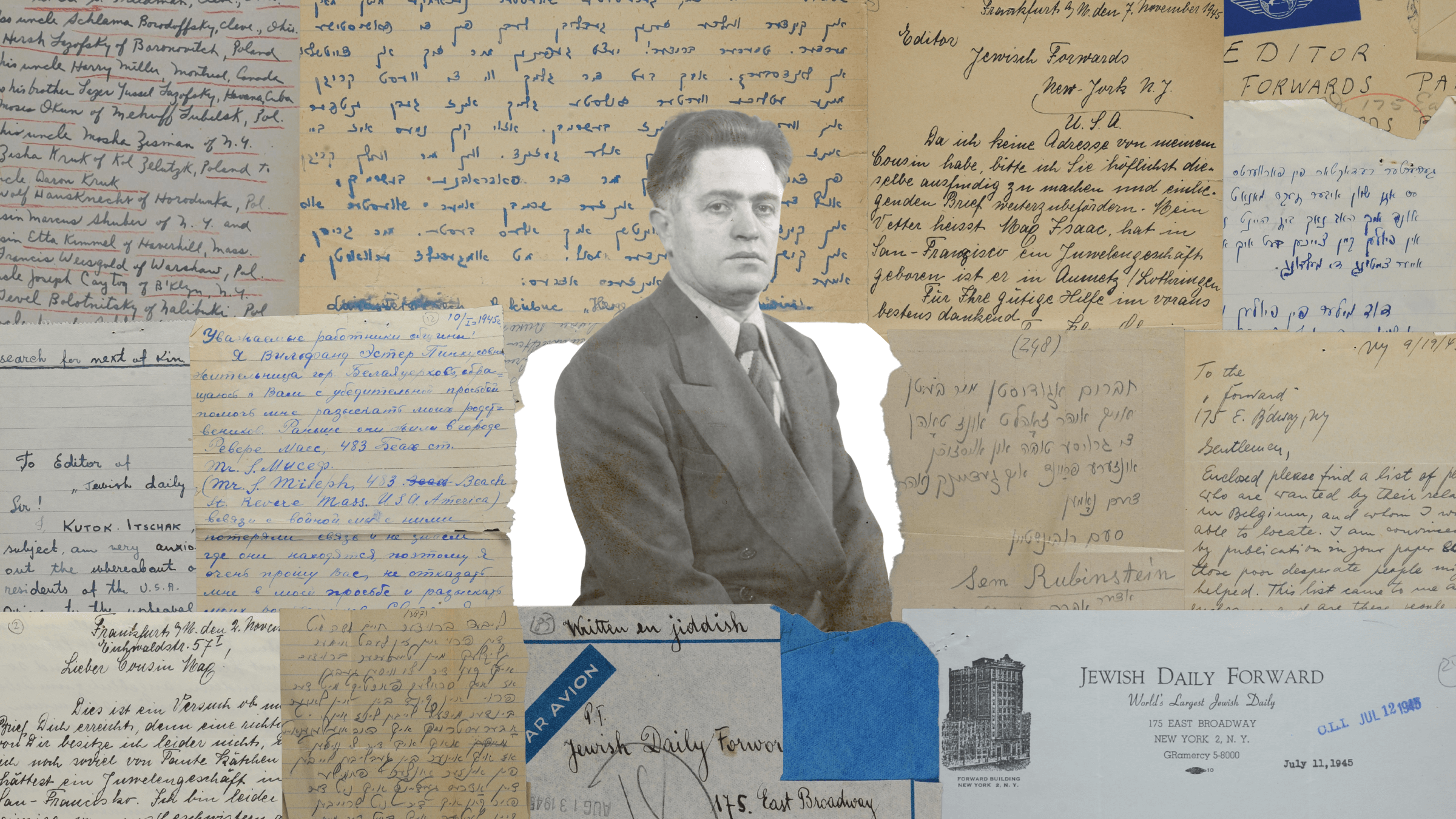 Isaac Metzker, a longtime Forward editor, credited for publicizing letters from Holocaust survivors to their relatives. 
