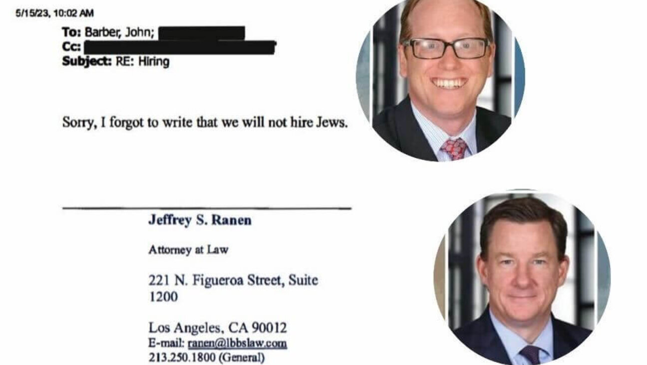 Part of an email thread between John Barber and Jeff Ranen, two law firm partners who quit Lewis Brisbois on May 2, 2023