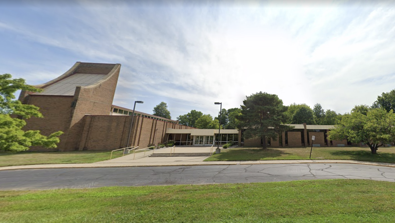 Shaarey Zedek Congregation in East Lansing, Michigan, was the subject of a threat communicated online, according to FBI investigators. (Google Maps)