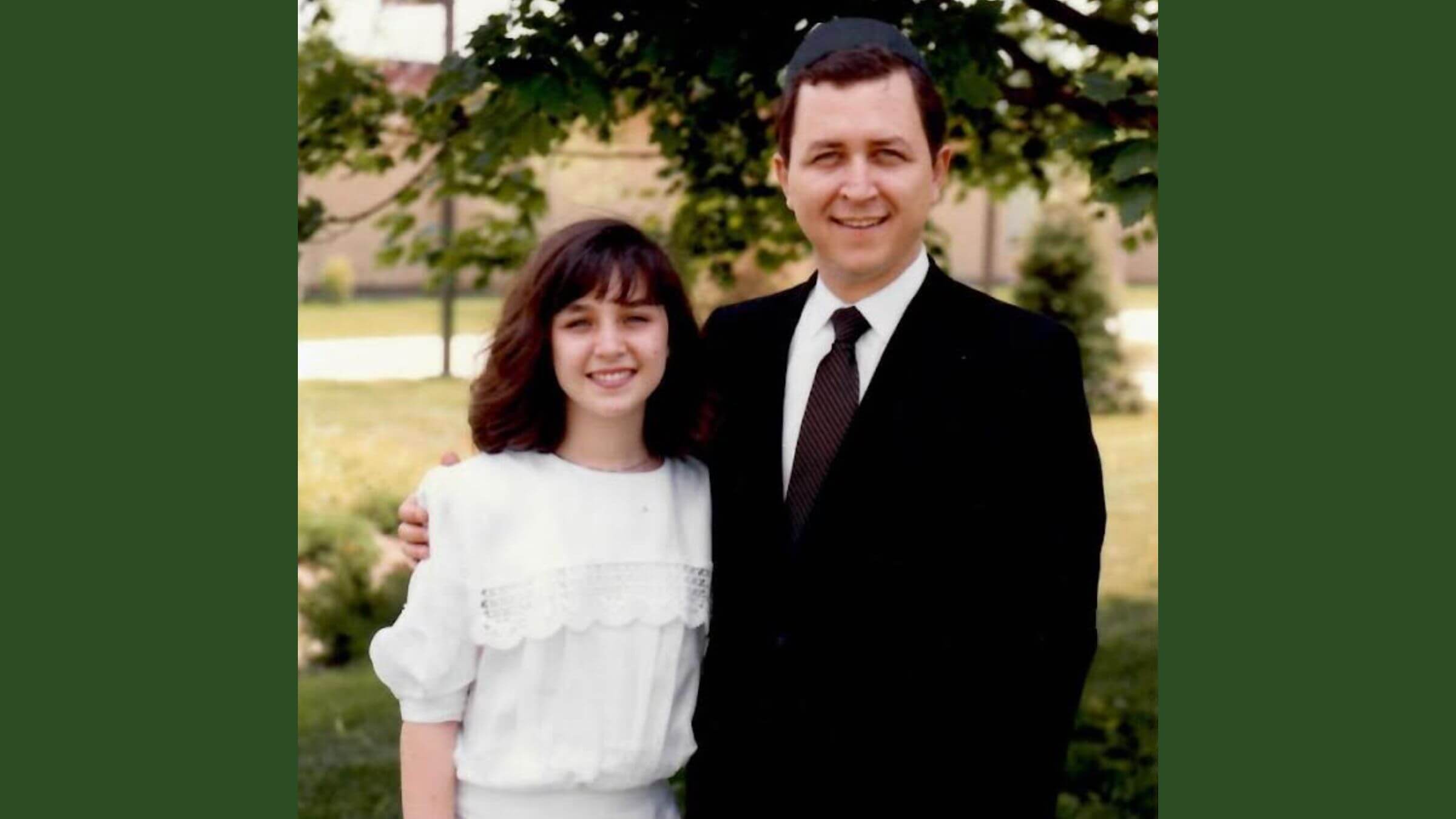 The author with her father.