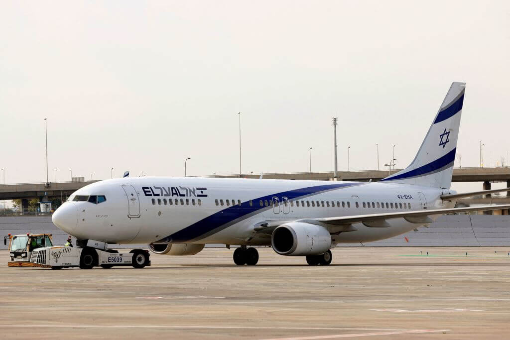 An El Al Airlines plane at Ben Gurion International Airport in Israel.