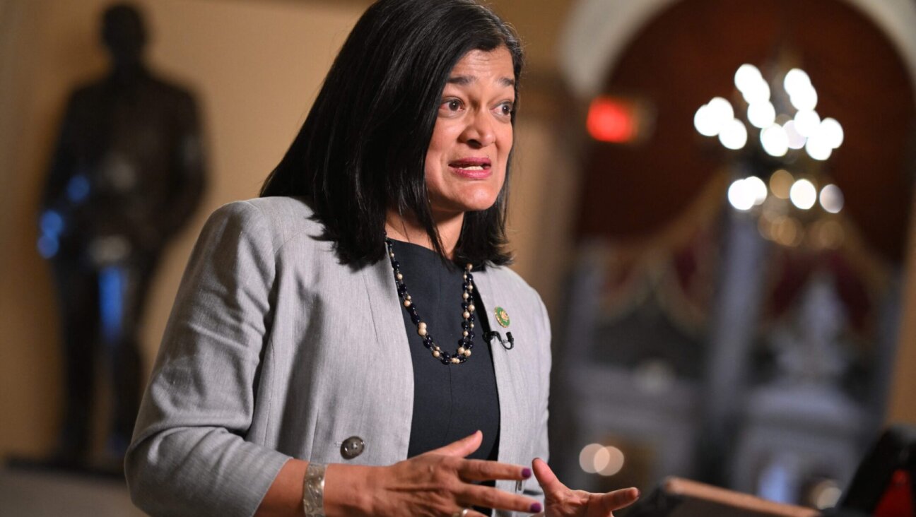 US Representative Pramila Jayapal (D-WA) speaks at the U.S. Capitol in Washington, DC, May 31, 2023. (Mandel Ngan/AFP via Getty Images)