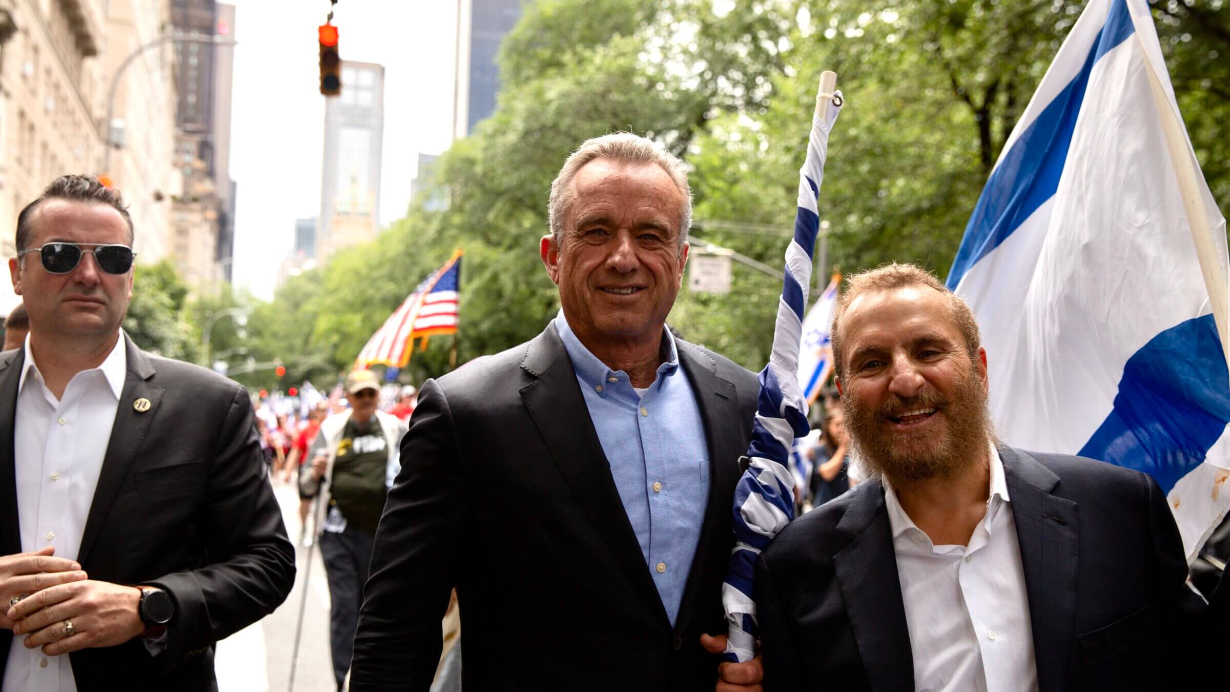 Robert F. Kennedy Jr., a Democratic presidential candidate, at the Celebrate Israel parade on June 4, 2023.