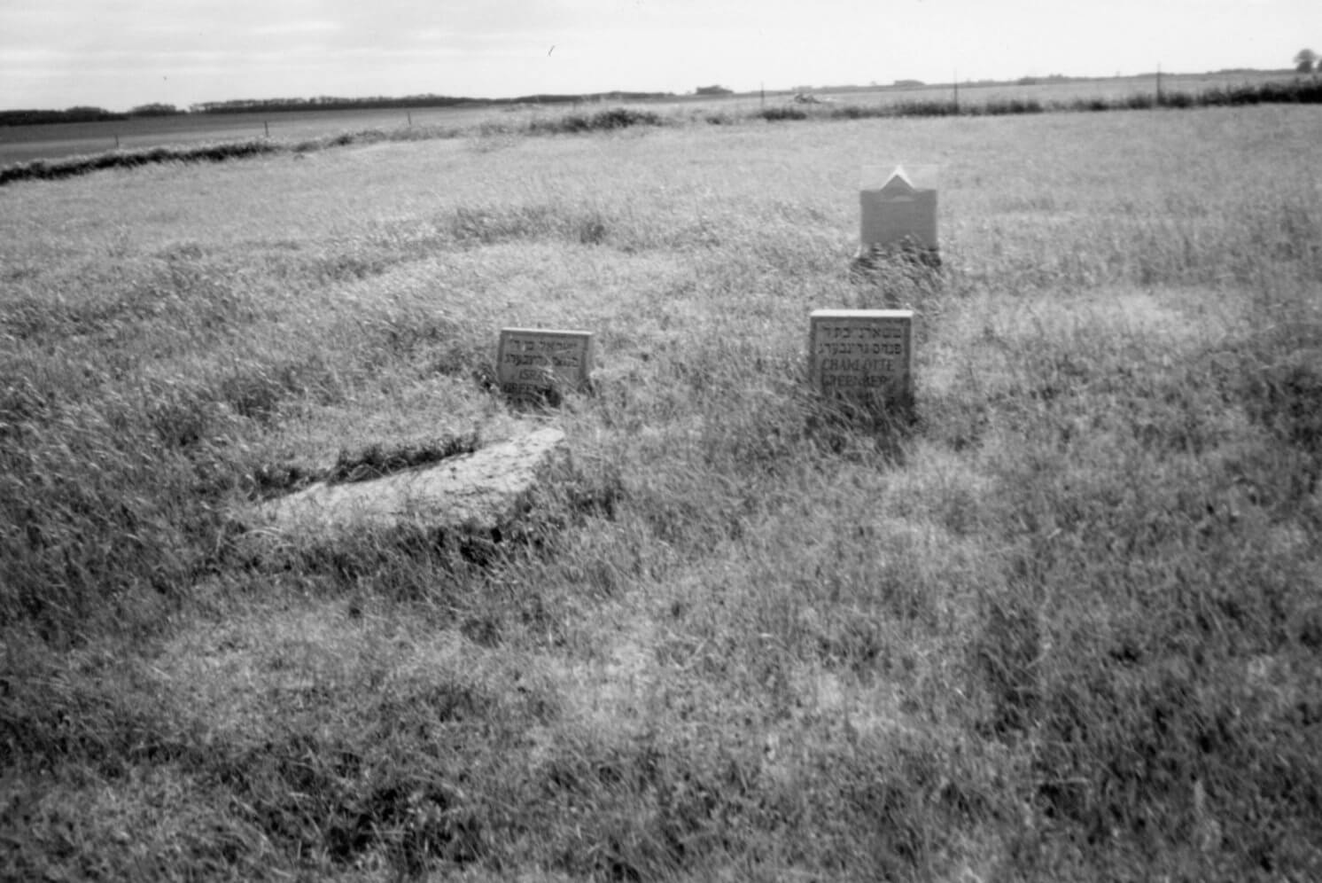 Jewish headstones in an abandoned graveyard in North Dakota.