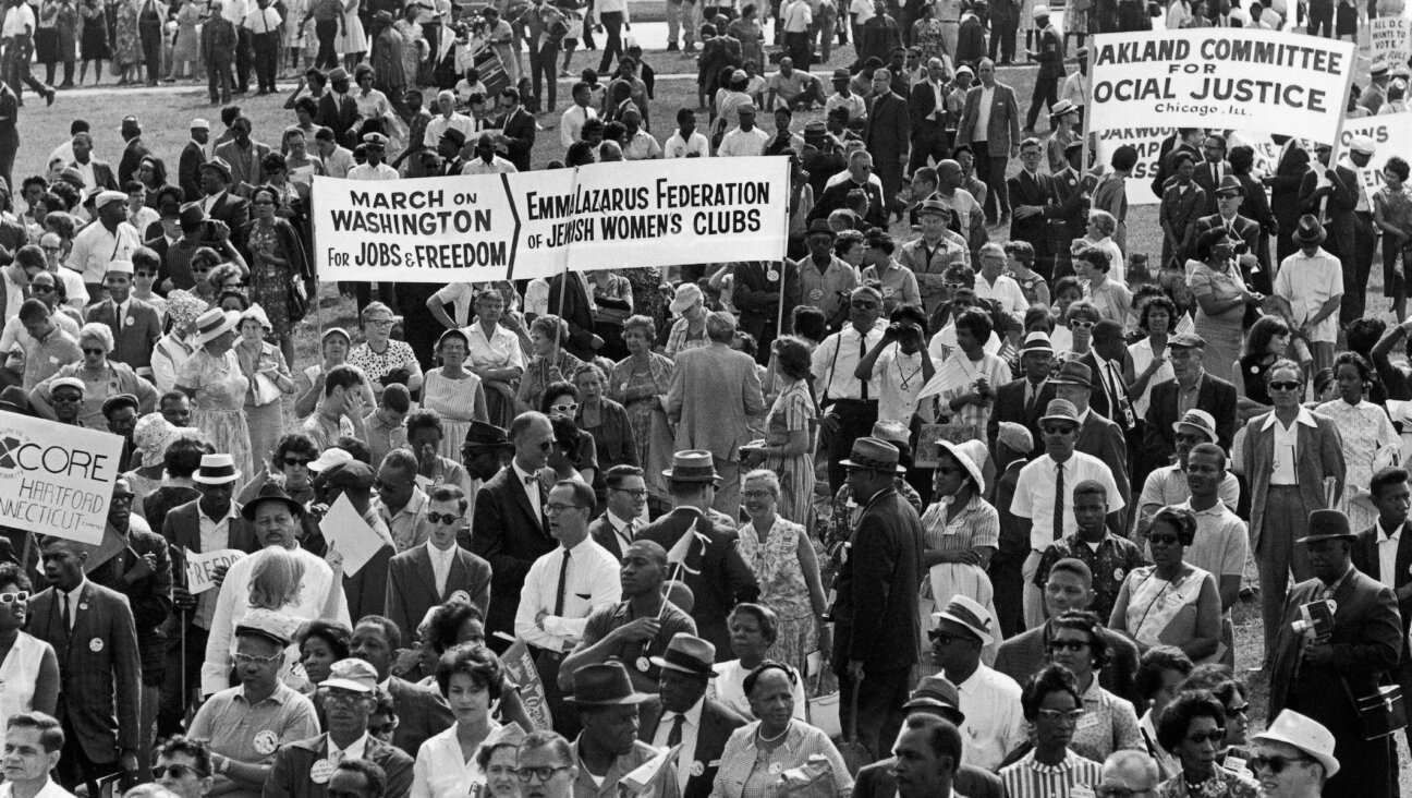 A Jewish banner at the 1963 March on Washington. (Keystone-France/Gamma-Keystone via Getty Images)