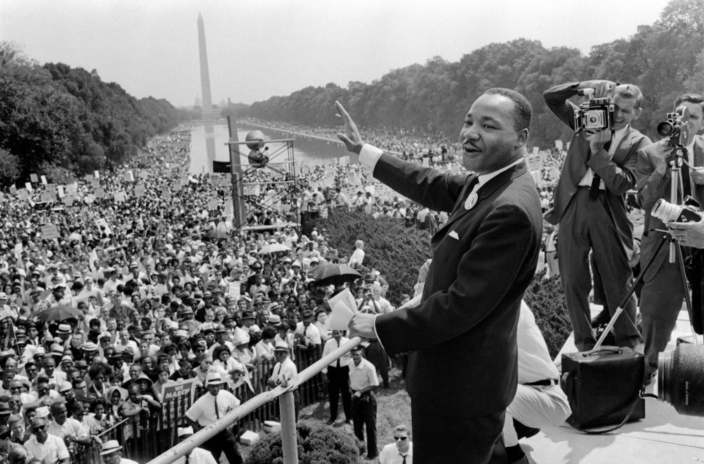 Martin Luther King Jr. at the March on Washington on August 28, 1963. (Getty)