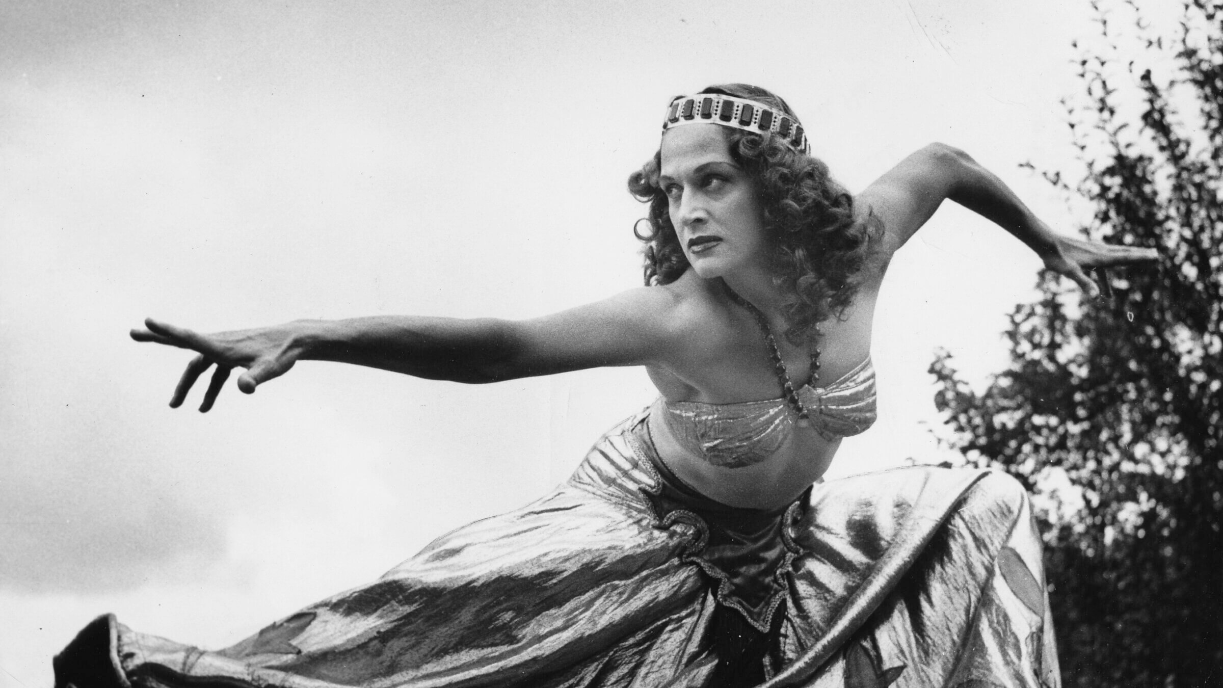 Ballerina Mia Slavenska performs as Salome at Jacob's Pillow, summer 1950. 