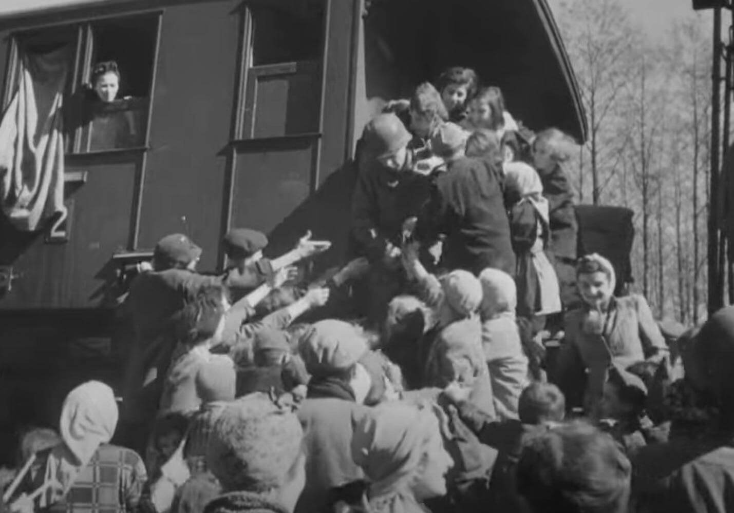 The rescue of Holocaust survivors from the train that left from Bergen-Belsen concentration camp, in 1945.