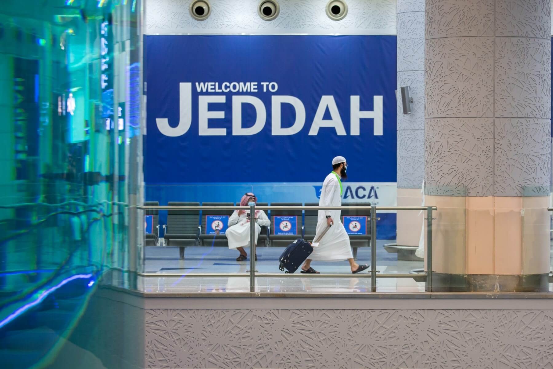 The airport in Jeddah, Saudi Arabia.