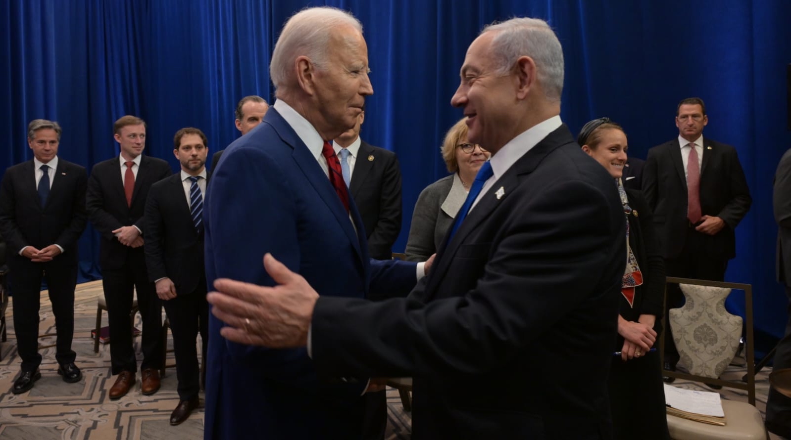 President Joe Biden meets with Israeli Prime Minister Benjamin Netanyahu during the United Nations General Assembly in New York, Sept. 20, 2023. (Avi Ohayon/ Israel Government Press Office)
