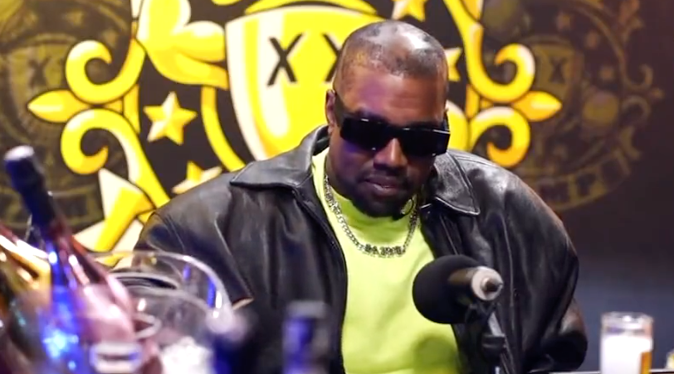 Kanye West on the “Drink Champs” podcast, Nov. 5, 2021. (Screen shot)