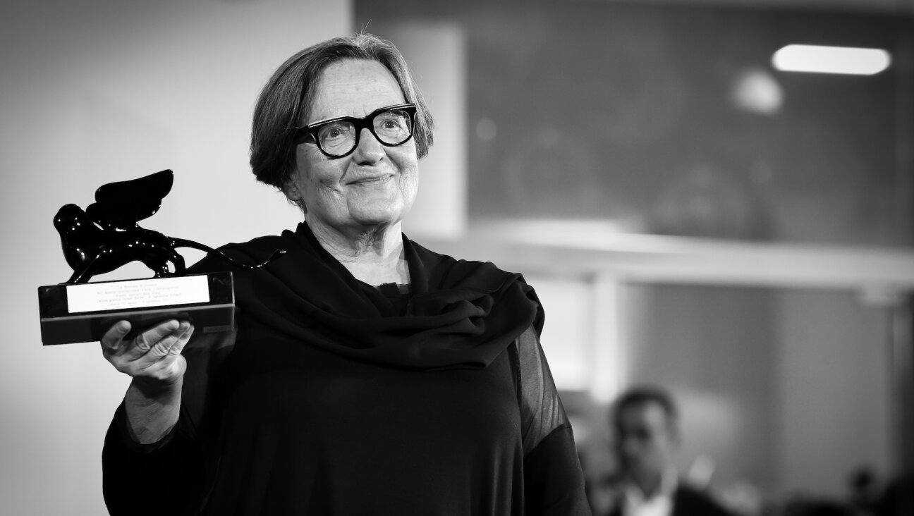 Polish director and screenwriter Agnieszka Holland walks the red carpet at the 80th Venice International Film Festival in Italy, where her film “The Green Border” won the special jury award, Sept. 9, 2023. (Marilla Sicilia/Archivio Marilla Sicilia/Mondadori Portfolio via Getty Images)