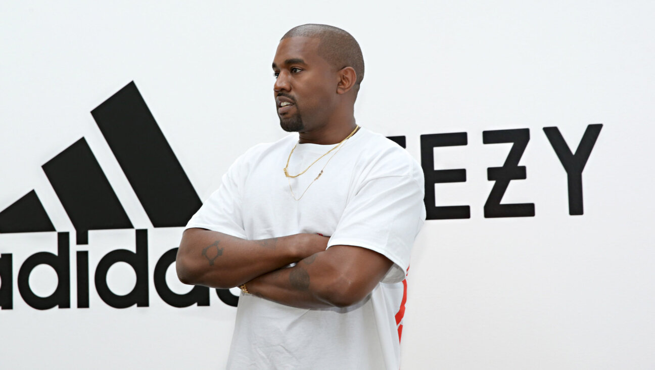 Kanye West at Milk Studios for an Adidas + KANYE WEST partnership announcement on June 28, 2016 in Hollywood, California. (Jonathan Leibson/Getty Images for ADIDAS)