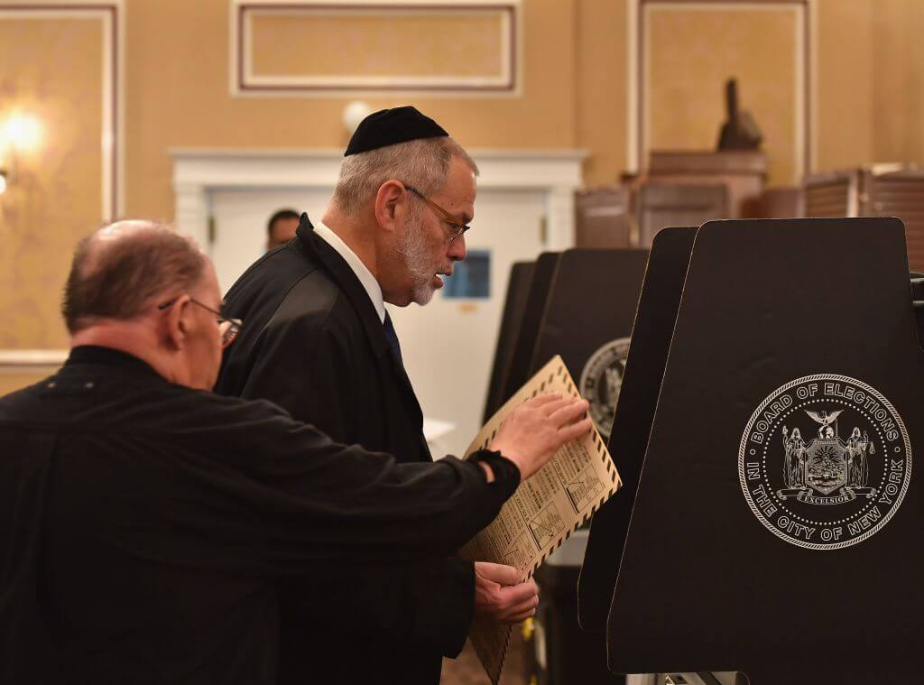 A Jewish voter in New York City on Nov. 6, 2018.