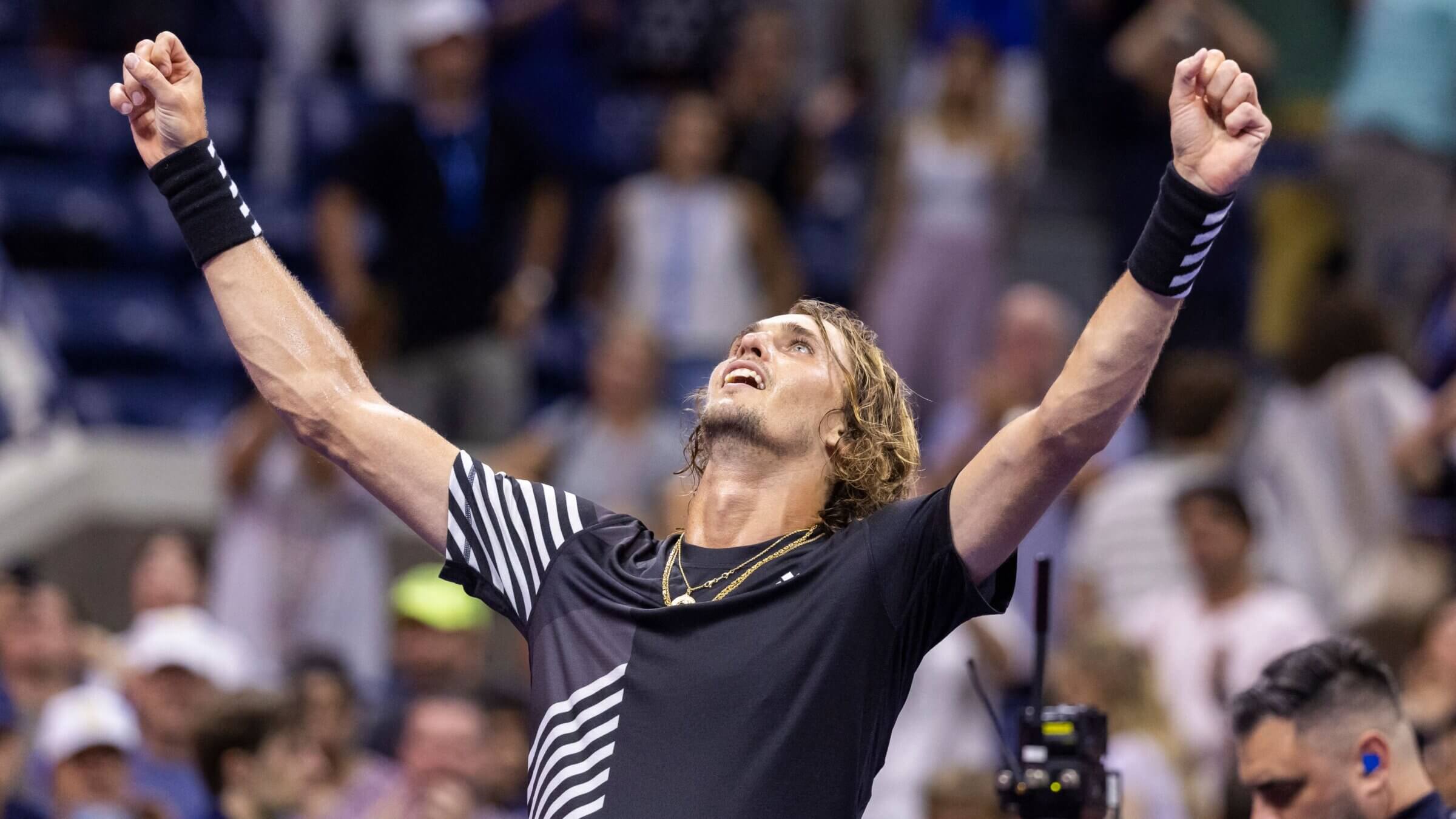Germany's Alexander Zverev in a more triumphant moment at the U.S. Open.