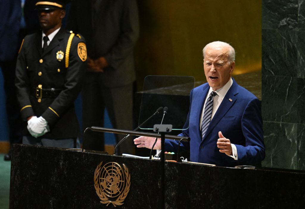 President Joe Biden addressed the U.N. General Assembly on Tuesday. (Getty)