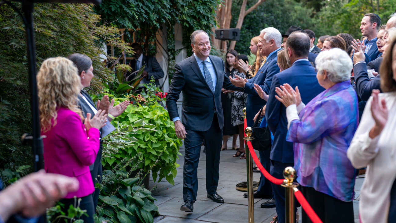 Second Gentleman Doug Emhoff schmoozed with the crowd for quite some time following a reception for Rosh Hashanah, Tuesday, September 12, 2023, at the Vice President’s Official Residence in Washington, D.C.