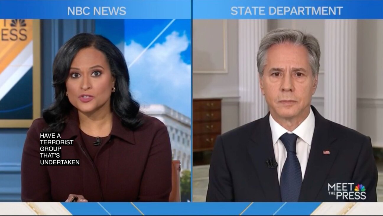 U.S. Secretary of State Antony Blinken appears on NBC’s “Meet the Press”, Oct. 8, 2023. (Screenshot)