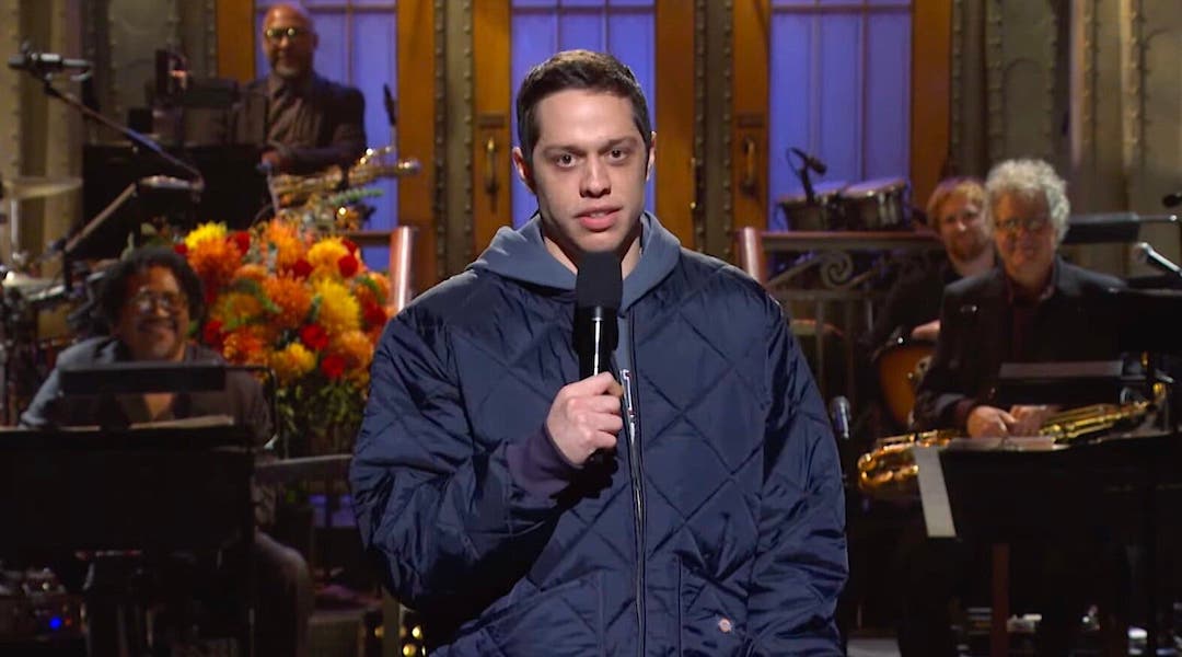 Pete Davidson spoke about the Israeli-amas war during an episode of “Saturday Night Live,” Oct. 14, 2023. (NBCUniversal)