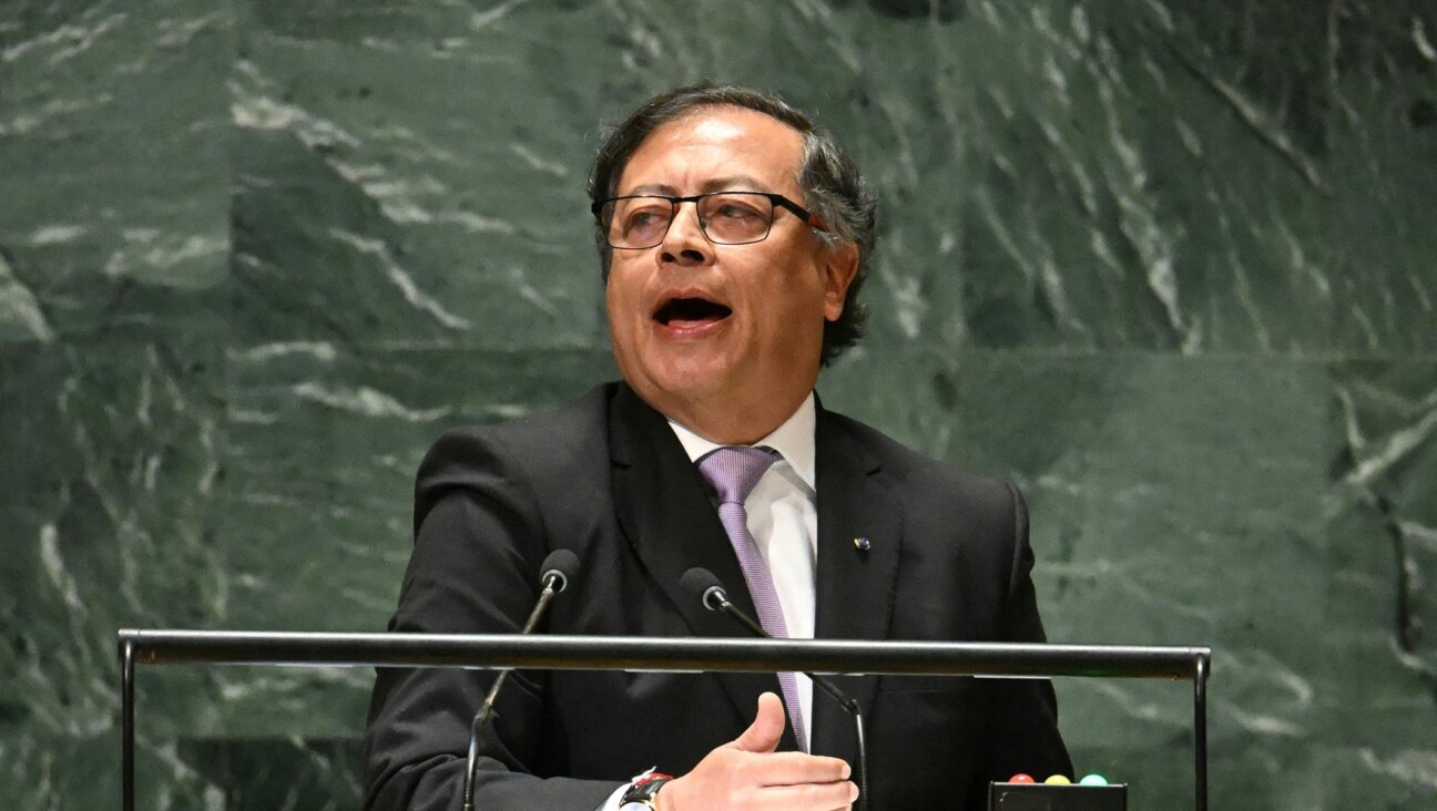 Colombian President Gustavo Petro addresses the 78th United Nations General Assembly in New York City, Sept. 19, 2023. (Timothy A. Clary/AFP via Getty Images)
