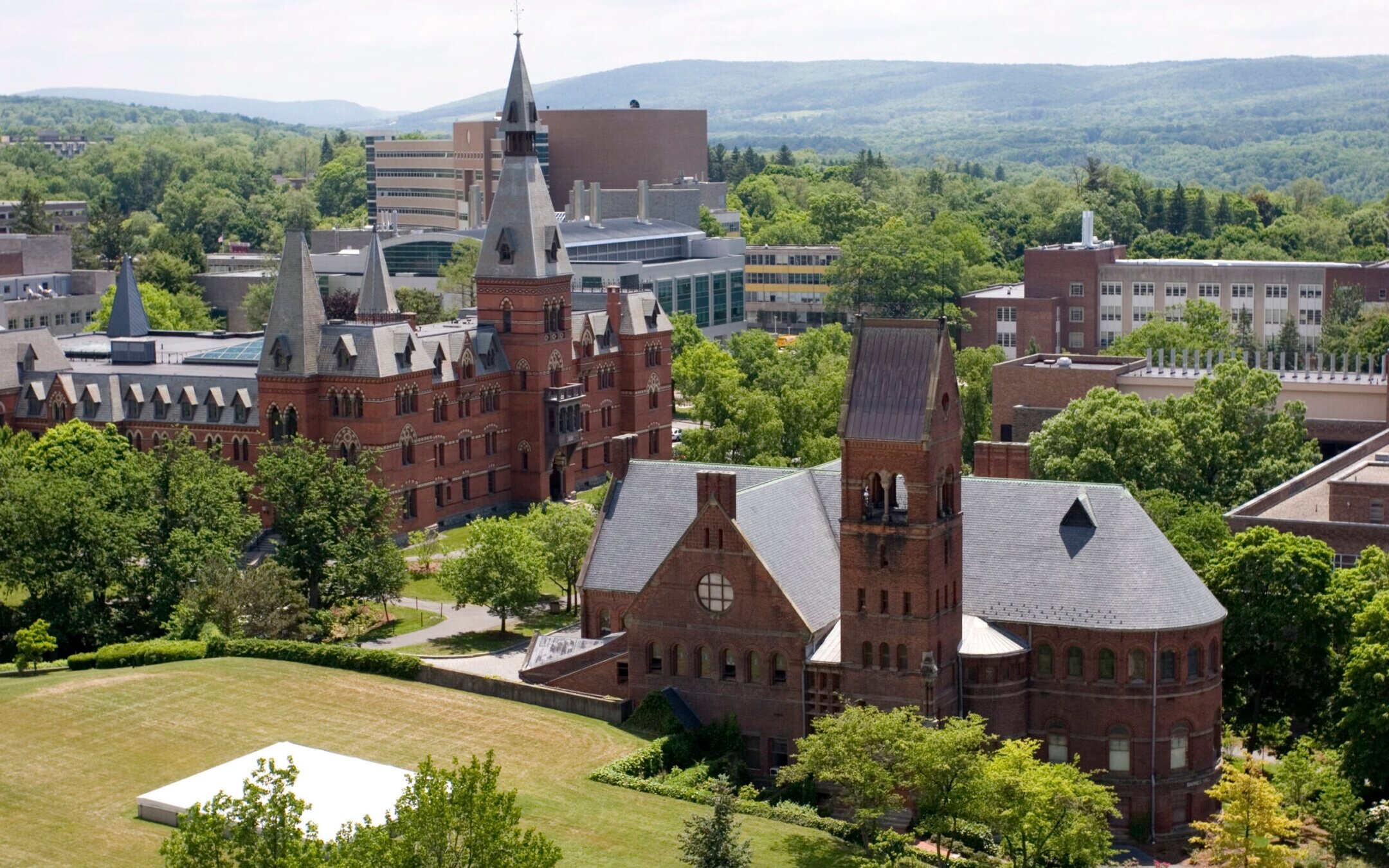Cornell University buildings viewed from McGraw Tower. (Getty Images)