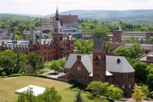 Cornell University buildings viewed from McGraw Tower. (Getty Images)