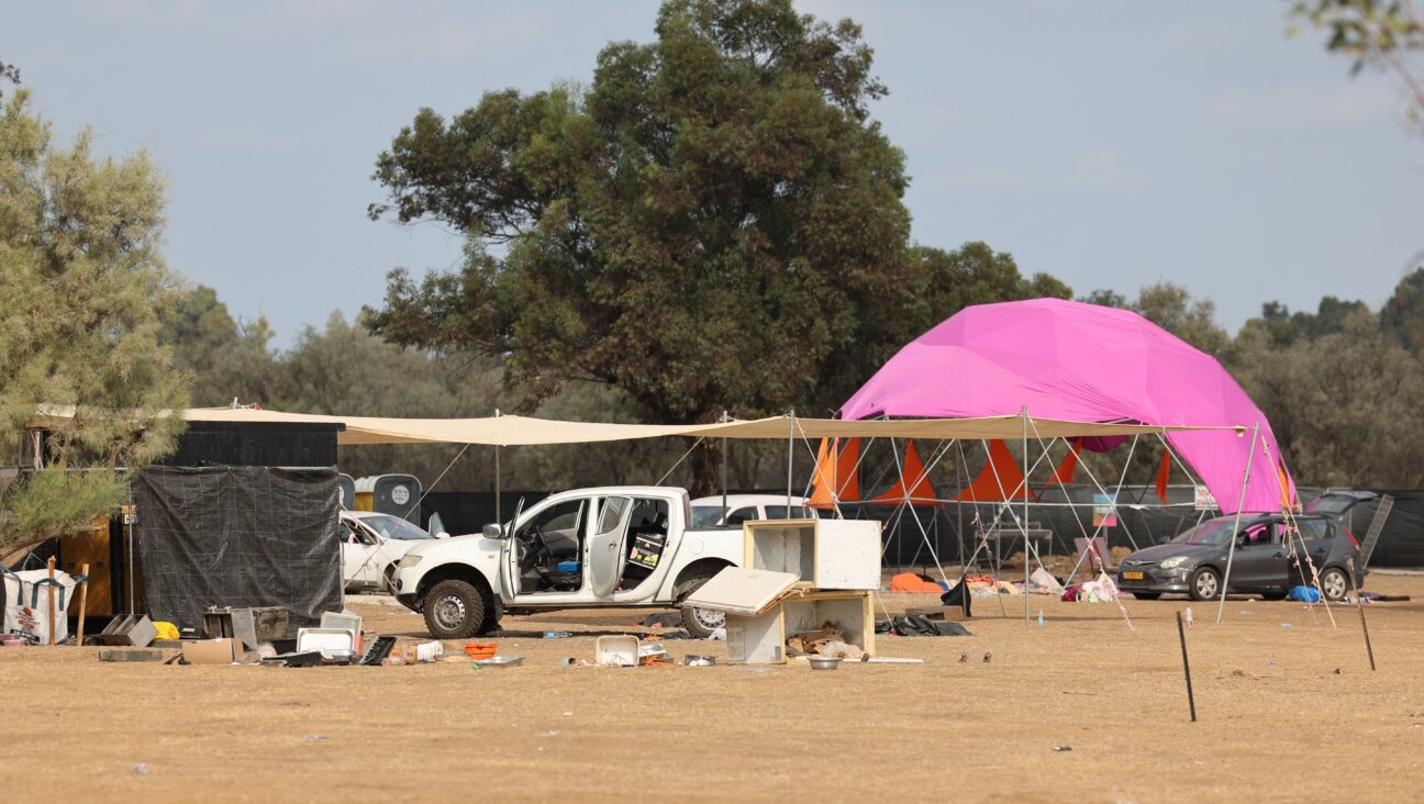 The abandoned site of the Supernova desert music festival, where Hamas militants massacred Israeli civilians Saturday. The festival was the site of several accounts of rape during the attack. While those accounts have been widely repeated, Israeli officials have so far said they do not have evidence of such incidents.