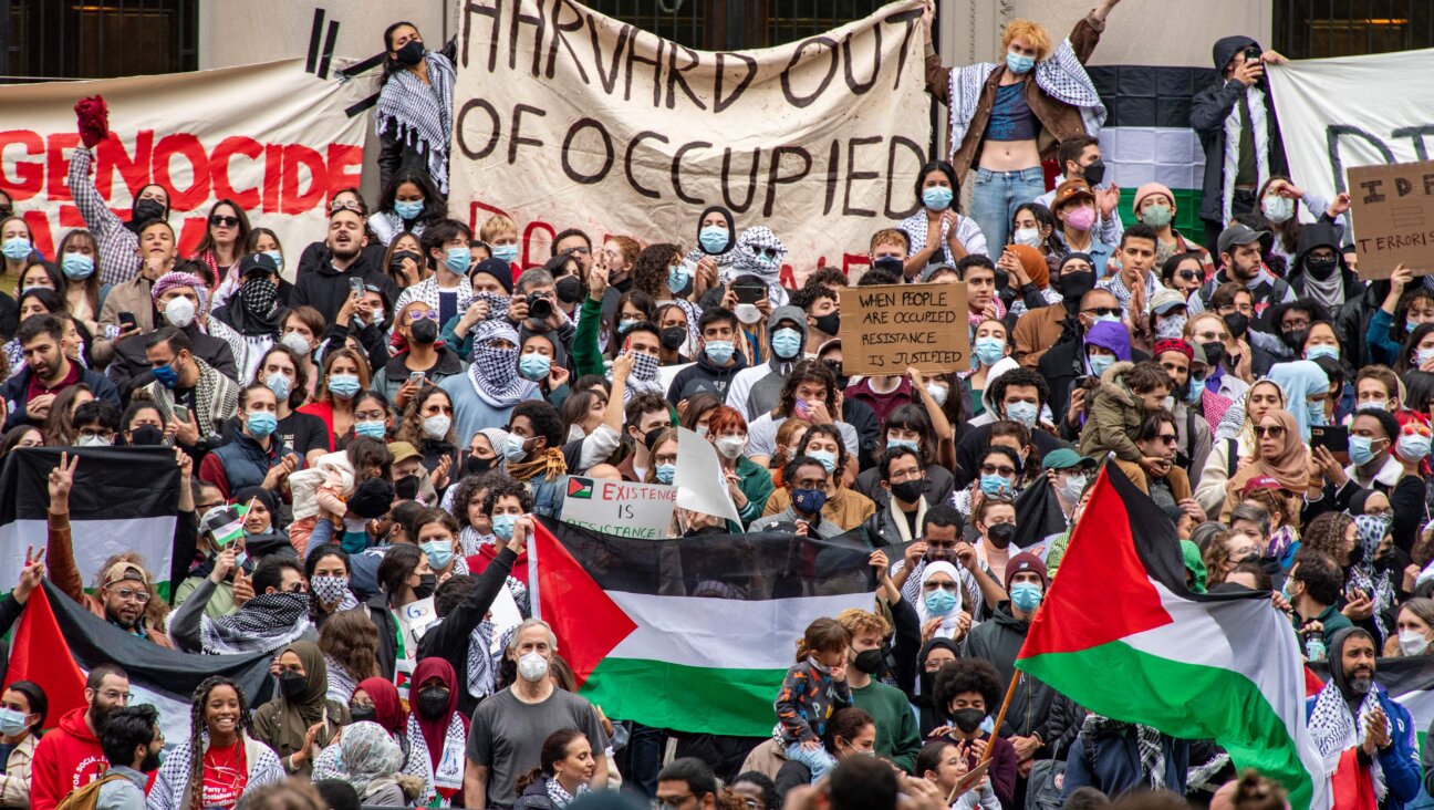 A rally at Harvard University in Cambridge, Massachusetts, on Oct. 14 shows support for Palestinians in Gaza.