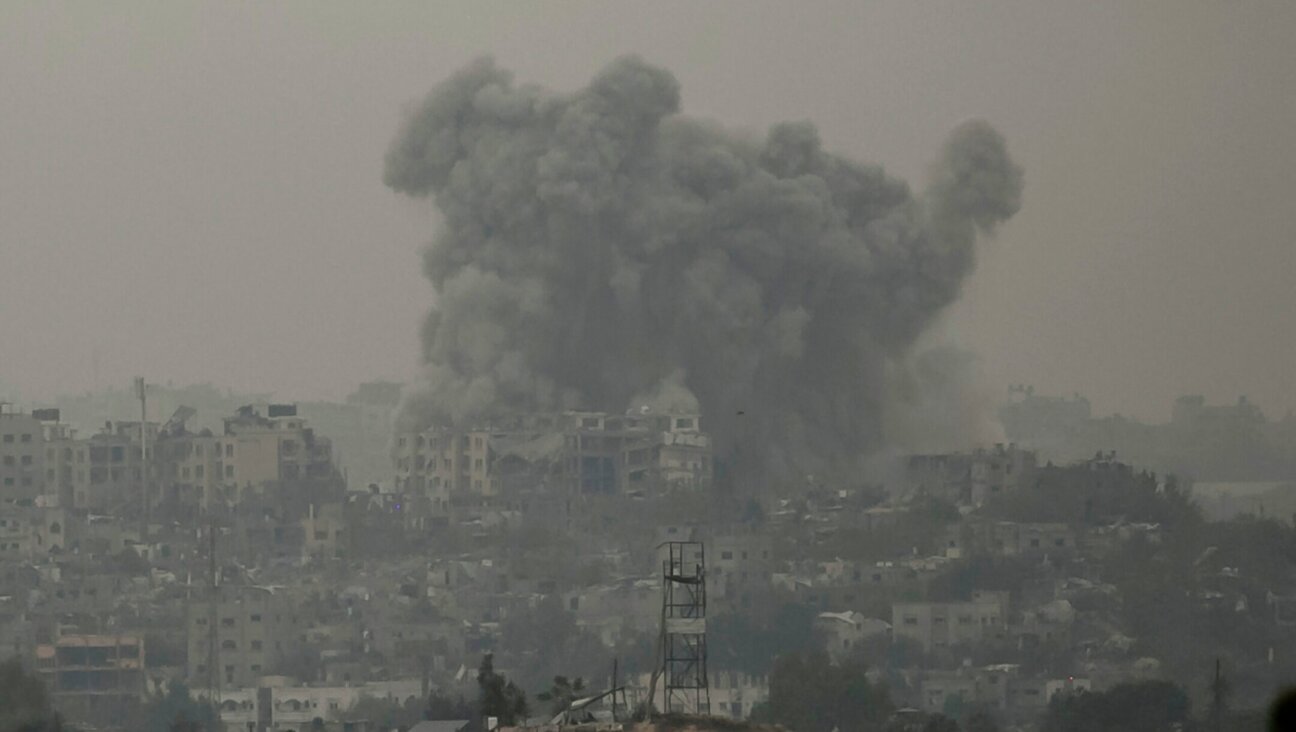 Smoke is seen over Beit Hanoun in the Gaza Strip from the Israeli side of the border, Oct. 27, 2023. (Amir Levy/Getty Images)
