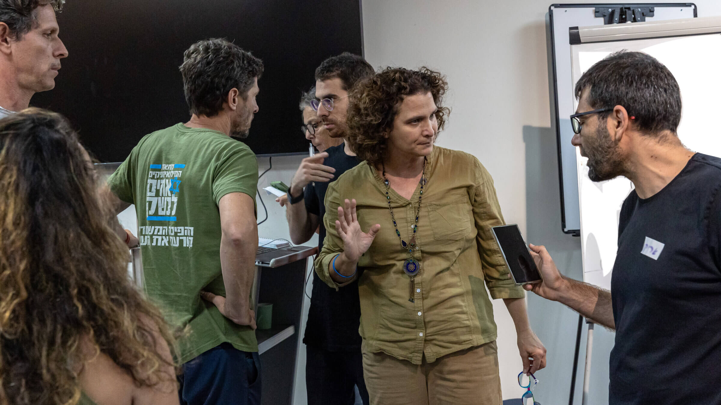 Professor Karine Nahon, 50, directs an ad-hoc war room in Tel Aviv dedicated to finding those kidnapped by Hamas.