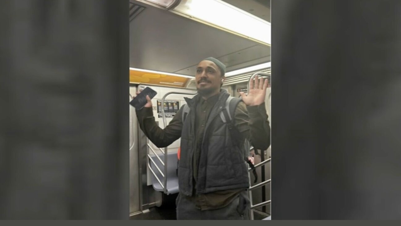 The NYPD distributed this image of a man wanted in connection with an incident in which a woman was punched. She told police that when she asked her assailant why he'd hit her, he said, "You are Jewish."