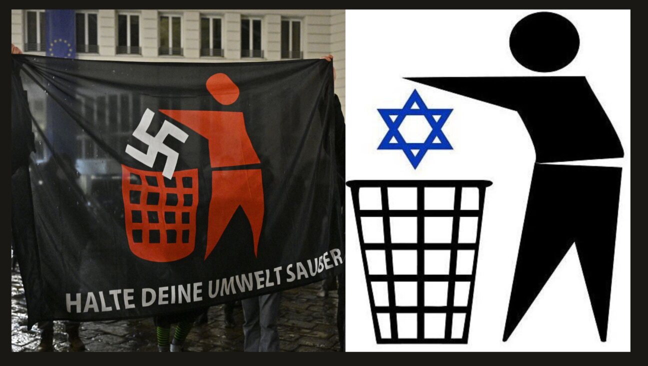 Signs showing a Star of David in the trash are commonplace at pro-Palestinian protests. They're a new iteration of a similar anti-Nazi sign.