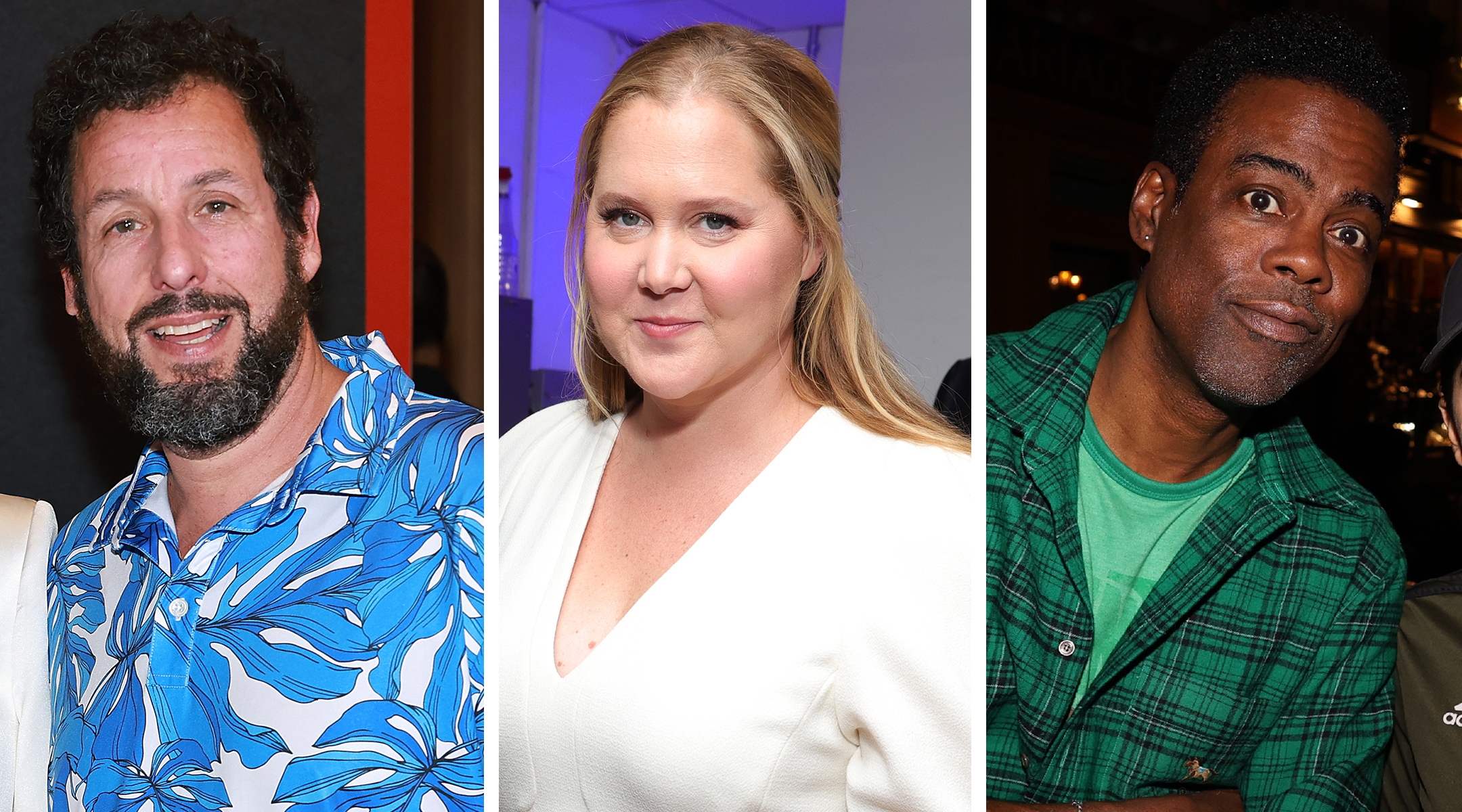 Adam Sandler, Amy Schumer and Chris Rock are just a few of the high-profile celebrities who signed a letter about the hostages being held in Gaza. (Getty Images)