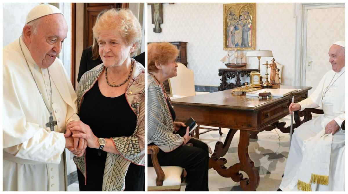 Ambassador Deborah Lipstadt, the U.S. envoy to combat antisemitism, met with Pope Francis on Oct. 12. 2023.