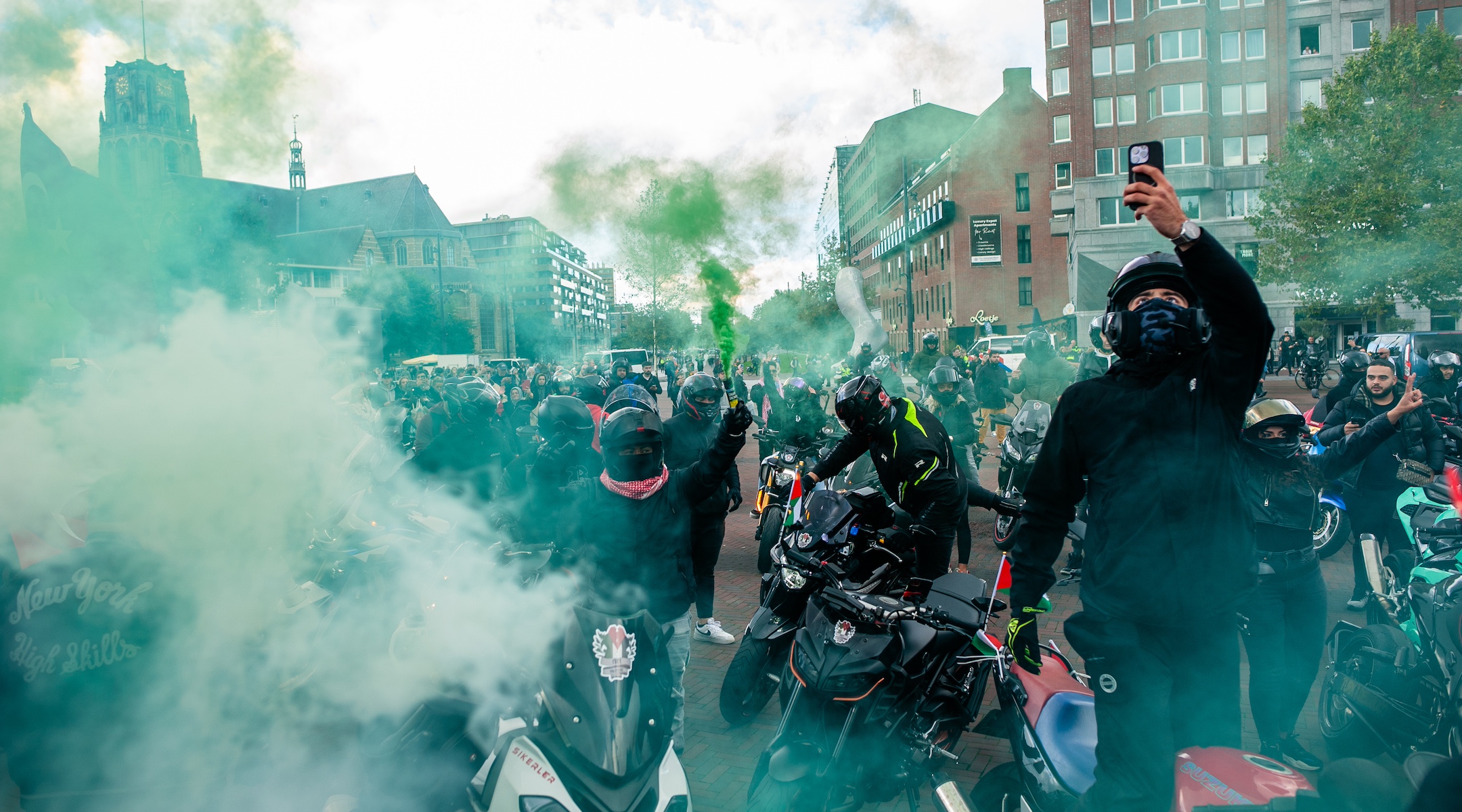 Thousands of pro-Palestinian supporters at a protest in Rotterdam, the Netherlands, Oct. 22, 2023. (Romy Arroyo Fernandez/NurPhoto via Getty Images)