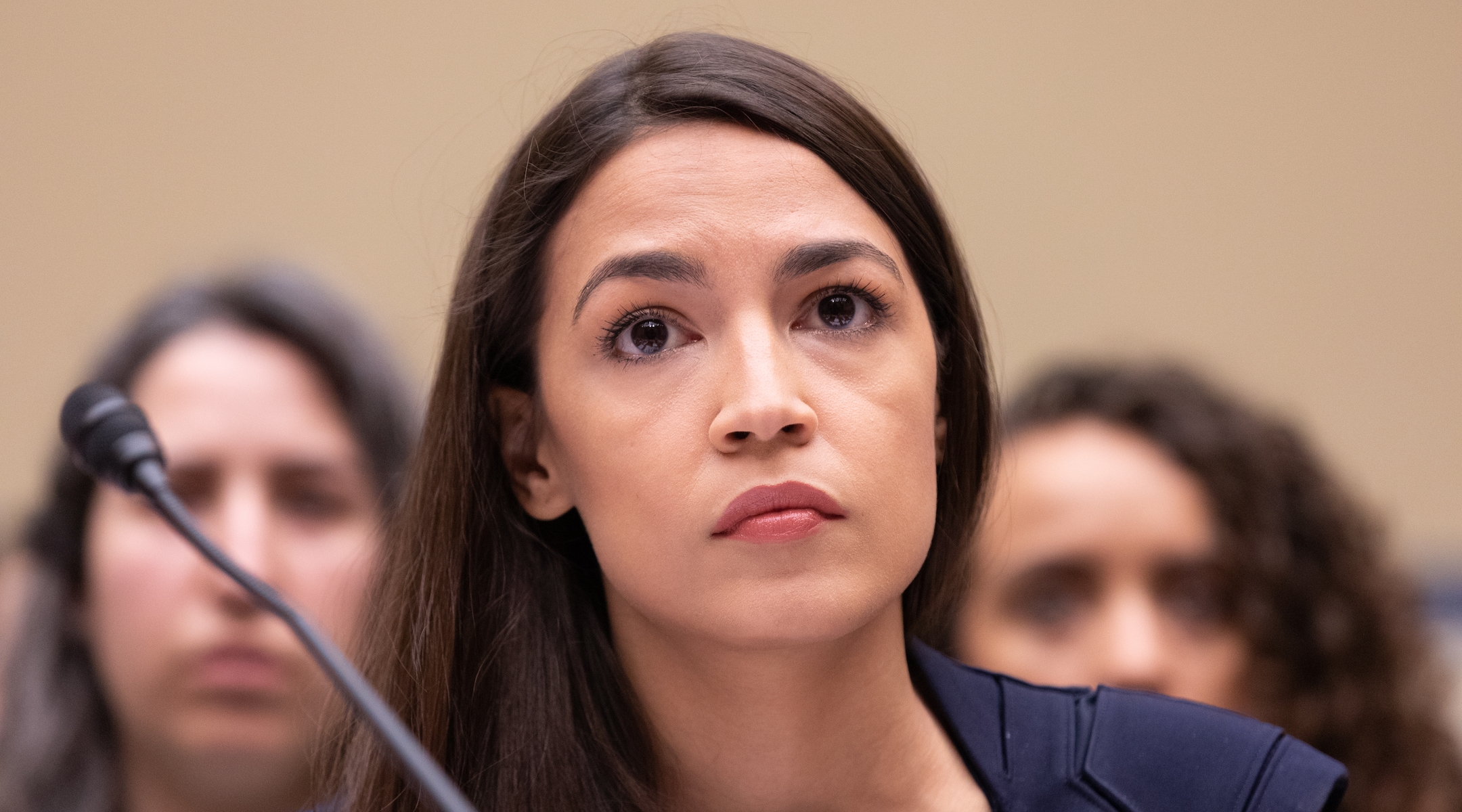 Alexandria Ocasio-Cortez at a House committee hearing, July 12, 2019. She said Dov Hikind had a “First Amendment right to express his views and should not be blocked for them.” (Aurora Samperio/NurPhoto via Getty Images)