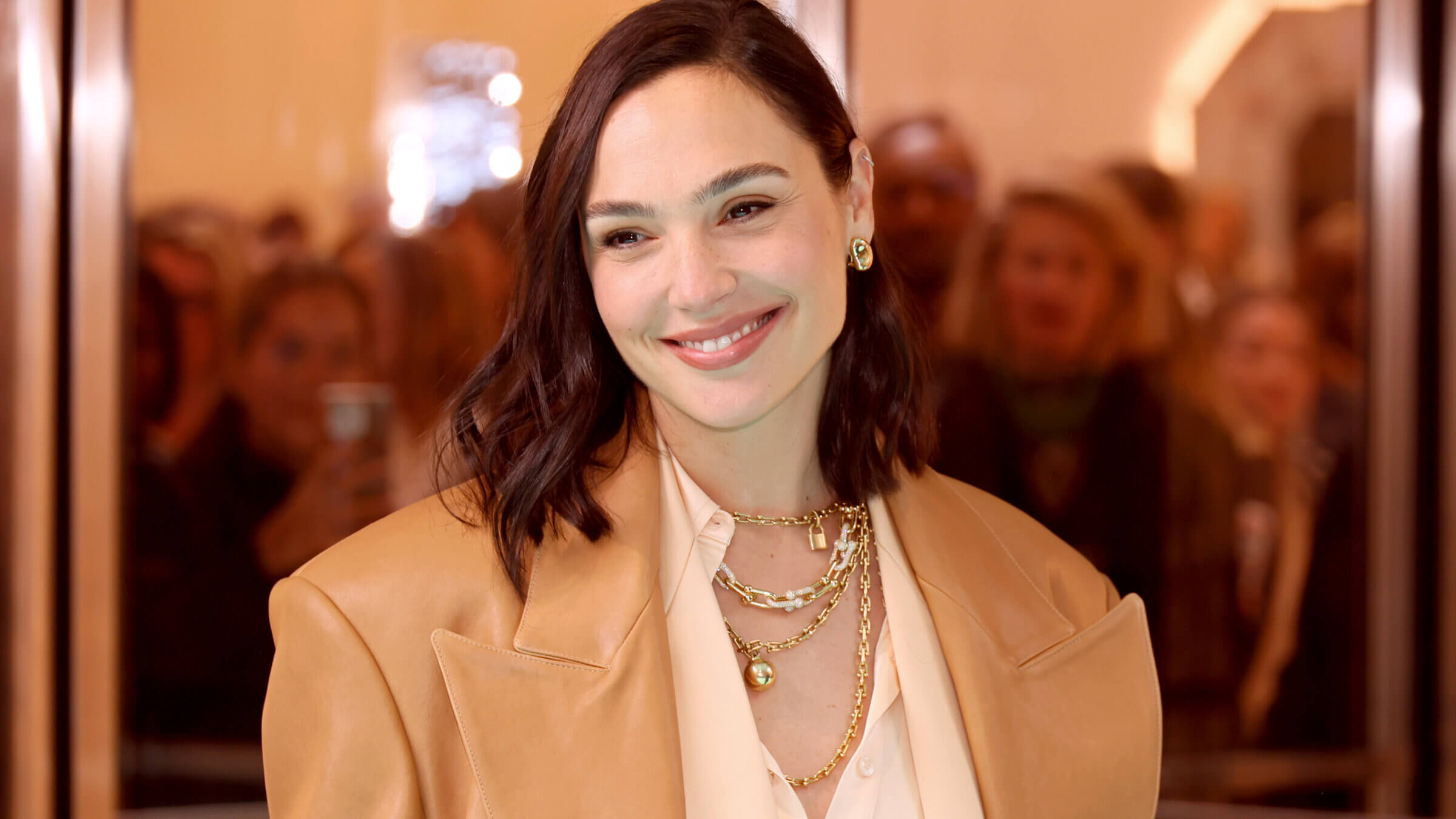 Gal Gadot smiling earlier this year.