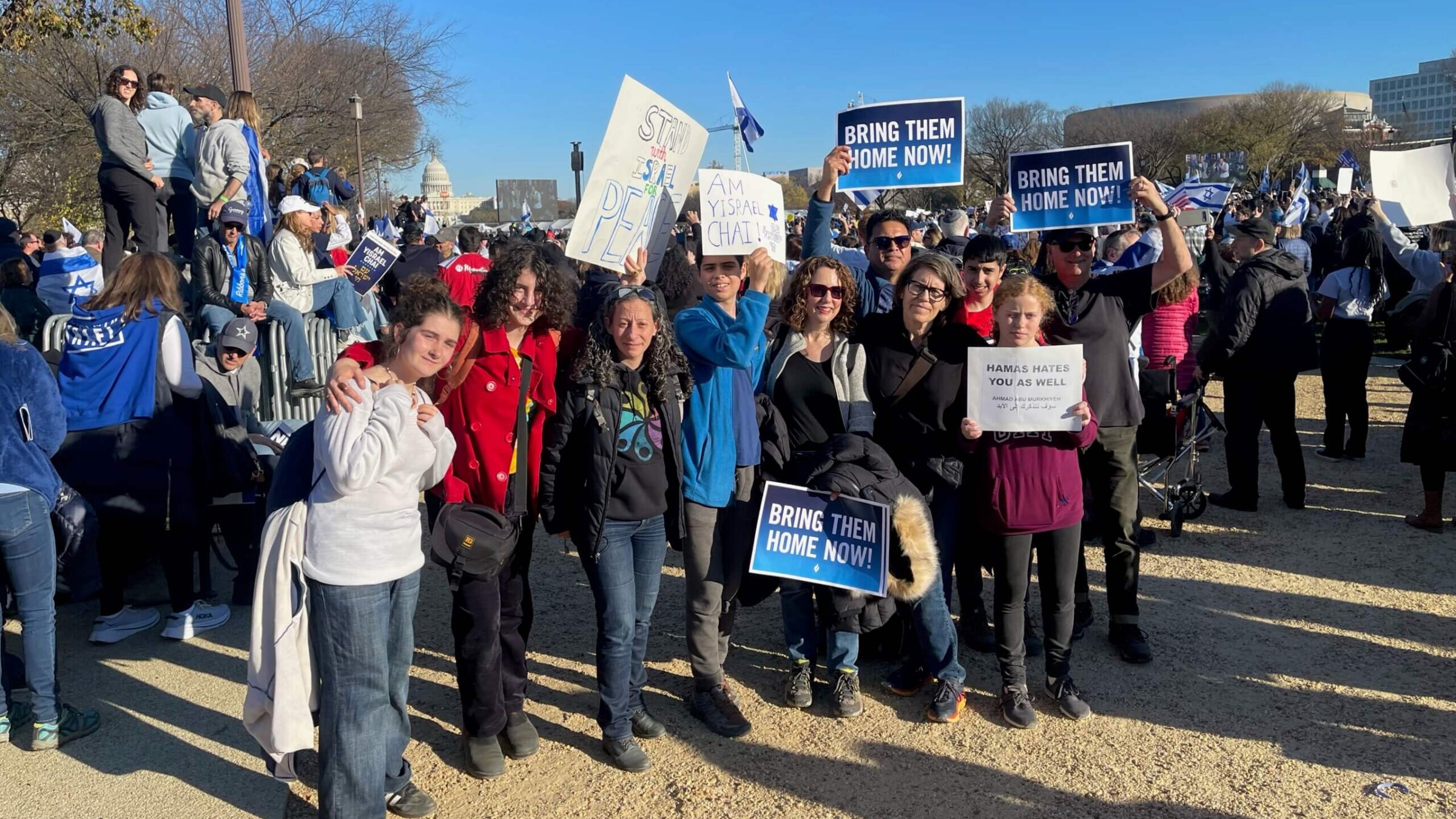 Congregants from Brooklyn's Congregation Beth Elohim at Tuesday's March for Israel in Washington, D.C.