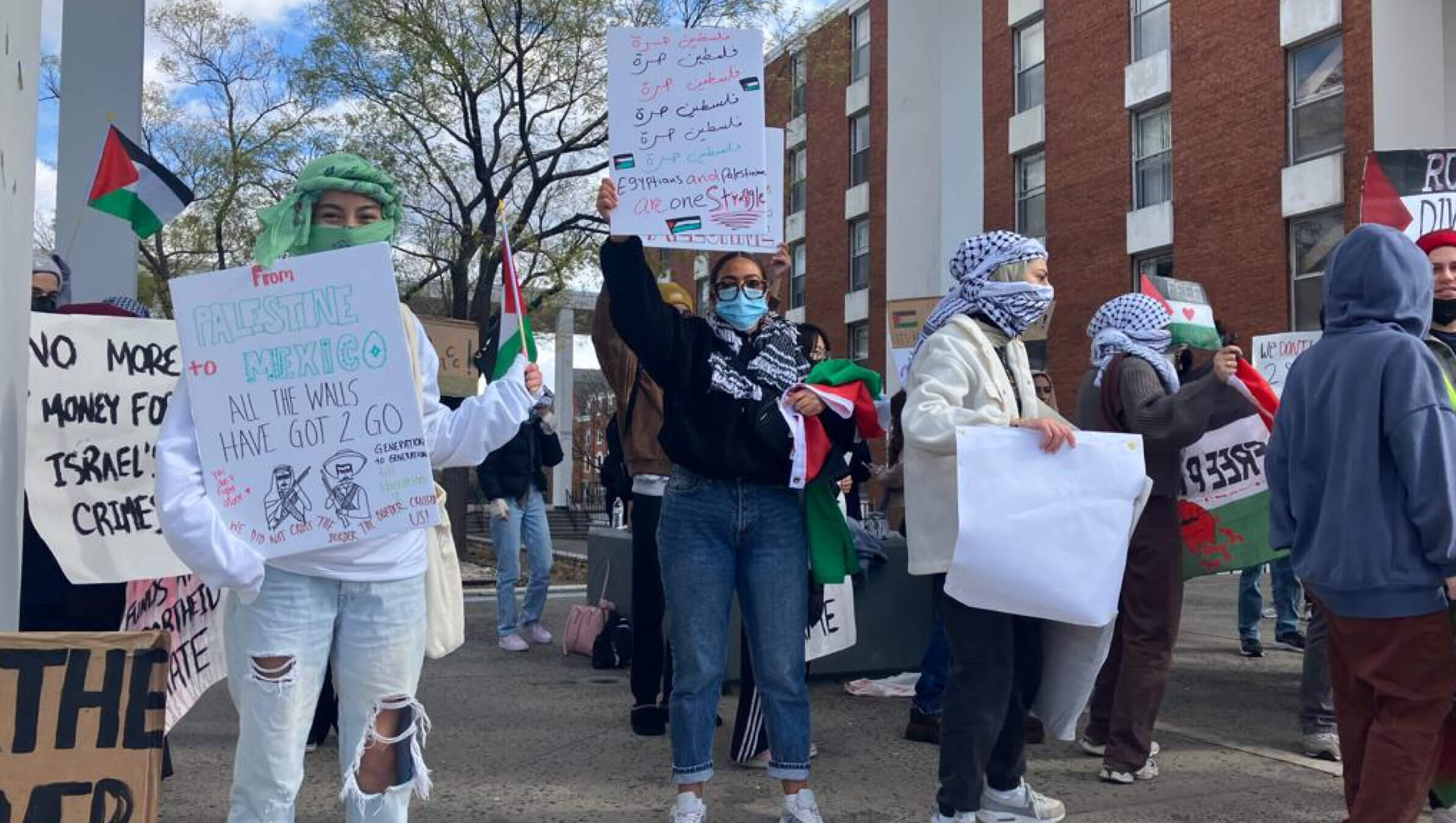 A rally organized by Students for Justice in Palestine at Rutgers University's flagship campus in New Brunswick, New Jersey, on Nov. 1, 2023